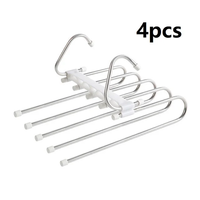 Folding pants hanger White 4Pcs - Shop at LoveMi