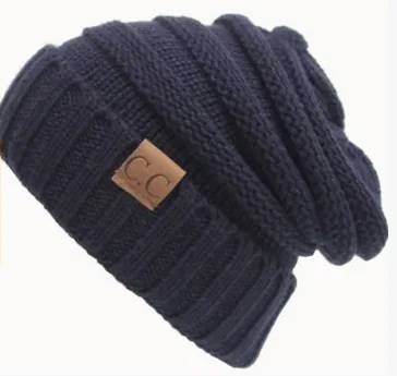 Warm Knitted Beanie For Autumn&Winter Navy Blue - Shop at LoveMi