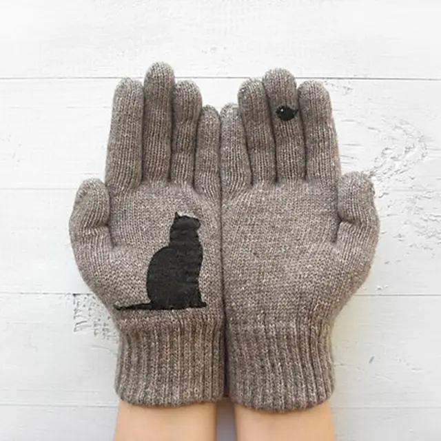 Women's wool gloves Khaki - Shop at LoveMi
