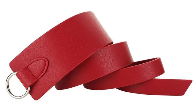 Women's jelly texture decorative belt Red - Shop at LoveMi