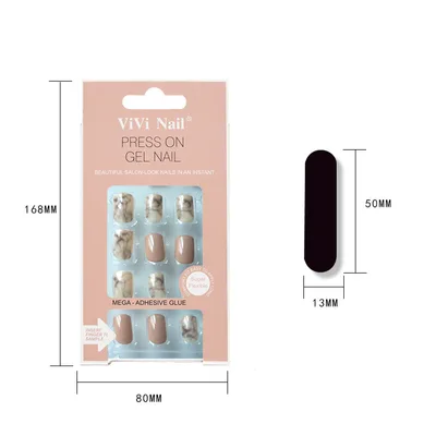 of matte metallic nude nails F01 - Shop at LoveMi