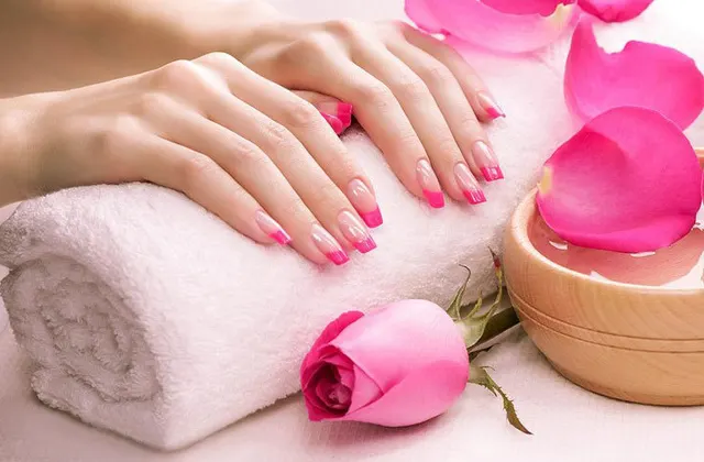 Nail art Nail art finished French long fake nail patch long French Rose Red - Shop at LoveMi
