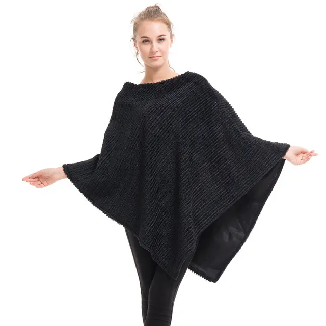 Pure color fur pullover foreign trade plus size blouse Black - Shop at LoveMi