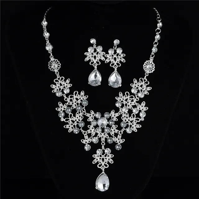 Necklace Earrings Temperament Wedding Accessories Women White - Shop at LoveMi