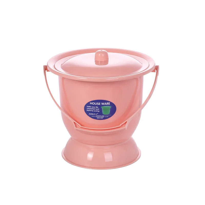 Nighttime portable plastic toilet bowl - Pink