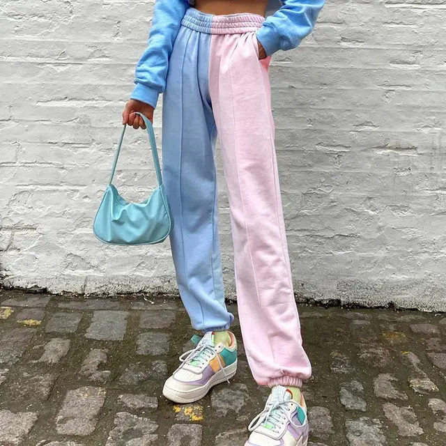 Casual high waist straight pants Blue - Shop at LoveMi