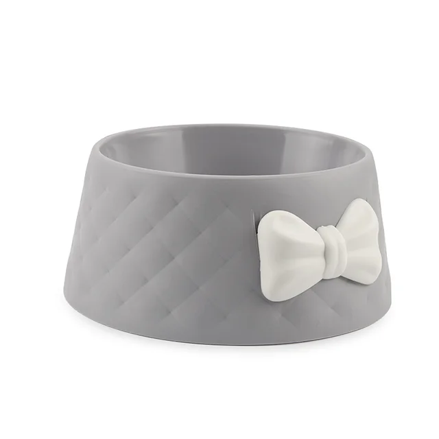 Bow cat bowl dog bowl Grey - Shop at LoveMi