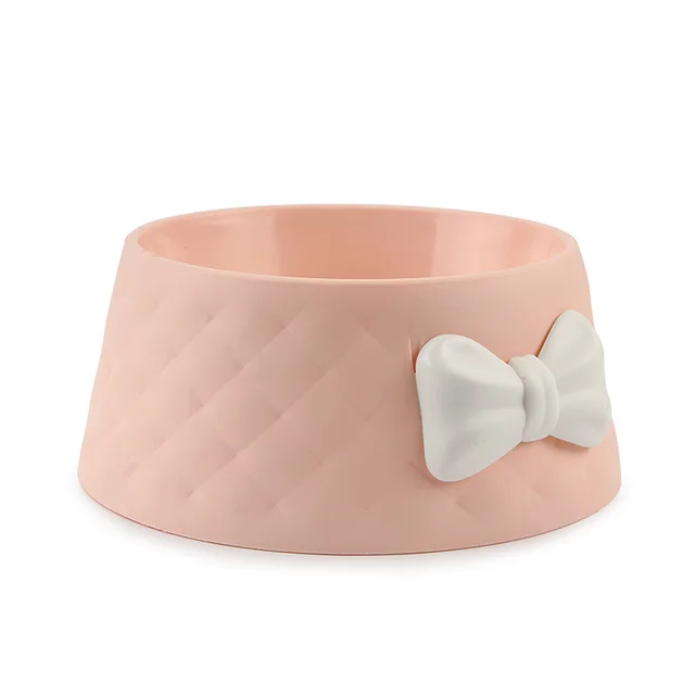 Bow cat bowl dog bowl Pink - Shop at LoveMi