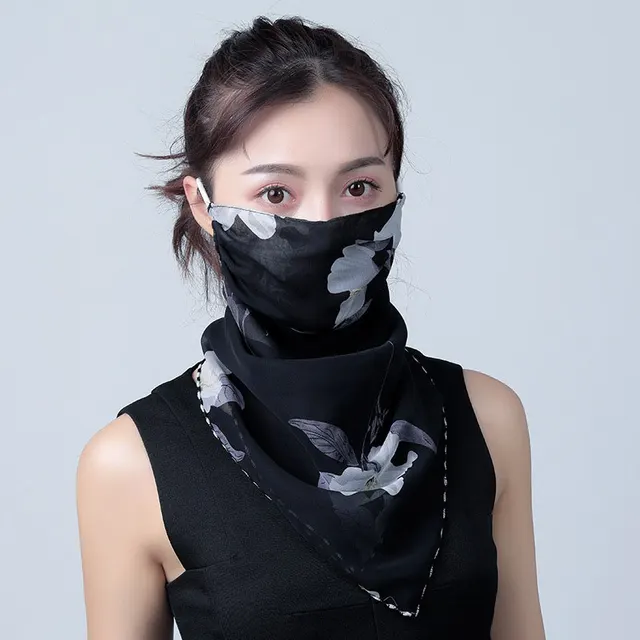 Mask sunscreen scarf Black - Shop at LoveMi