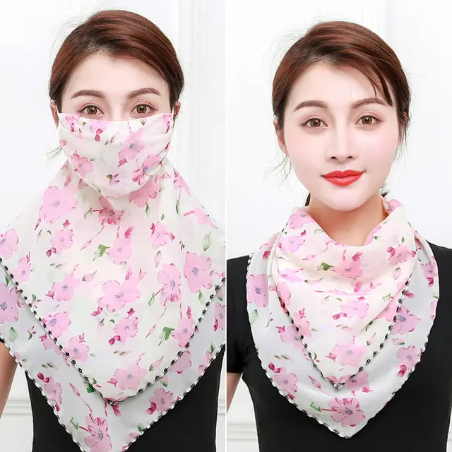 Mask sunscreen scarf Plum Pink - Shop at LoveMi