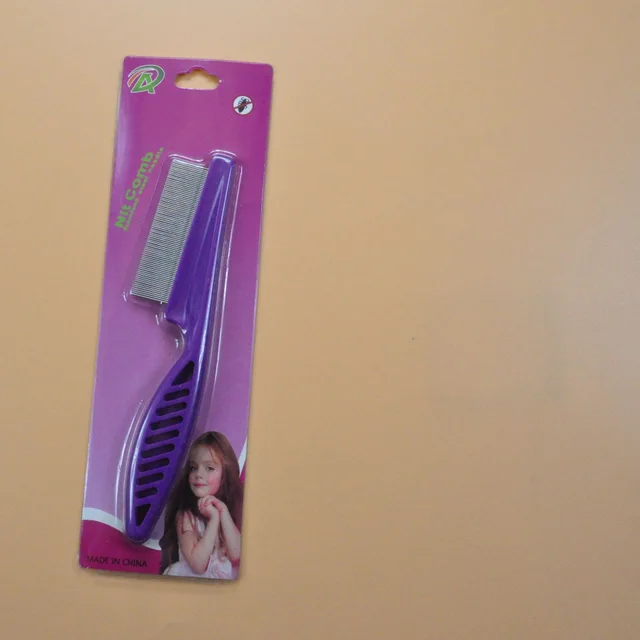 Fine tooth stainless steel needle flea comb Purple - Shop at LoveMi