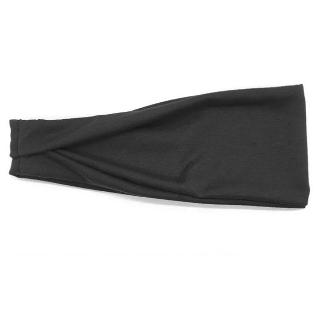 Sports stretch solid color striped running headband Black - Shop at LoveMi