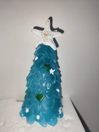 DIY Christmas Decoration Blue Christmas Tree Glass Creative Unique Decoration - Blue