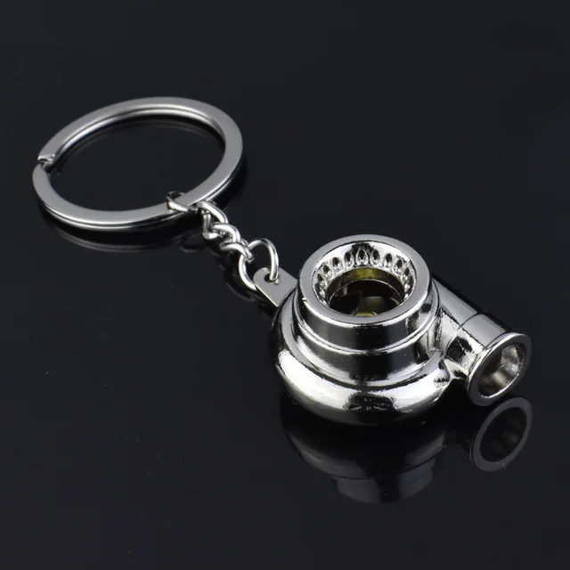 Creative Car Modification Turbocharger Engine Metal Keychain Silver - Shop at LoveMi
