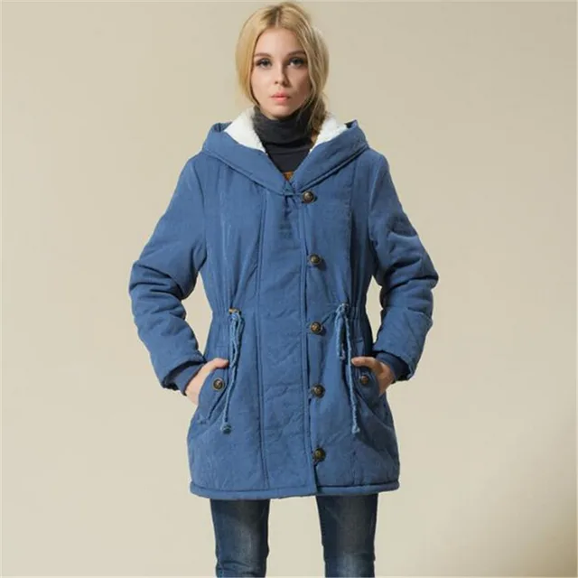 Hooded coat Blue - Shop at LoveMi