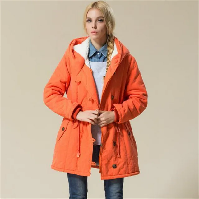 Hooded coat Orange - Shop at LoveMi