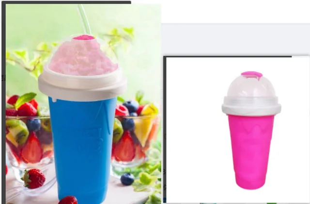 One Pinch Into An Slushy Cup, Shake The Smoothie Cup, And The Second Fast Cooling Cup Becomes A Pinch Cup Pink Blue - Shop at LoveMi
