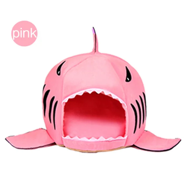 Shark Shape Pet Dog Cat Bed Puppy Houses Lovery Warm Doggy Pink Money - Shop at LoveMi