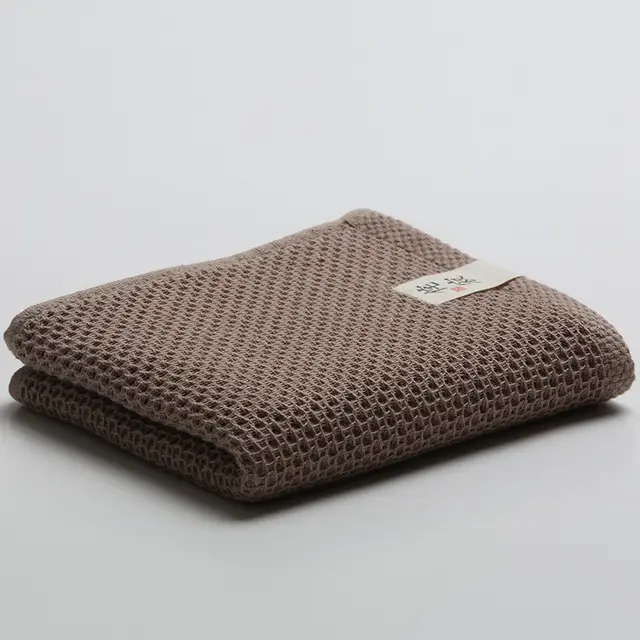Thickened honeycomb washcloth Brown - Shop at LoveMi