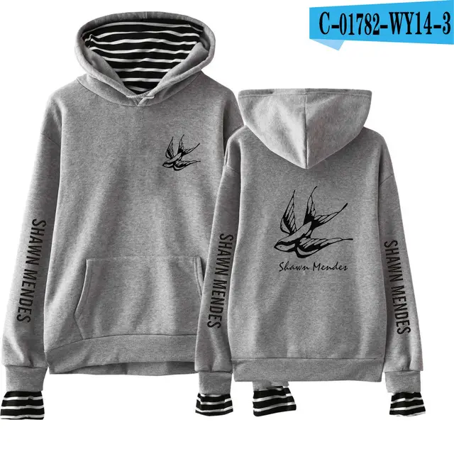 Men's And Women's Hooded Fake Two Piece Sweater 3 Grey - Shop at LoveMi