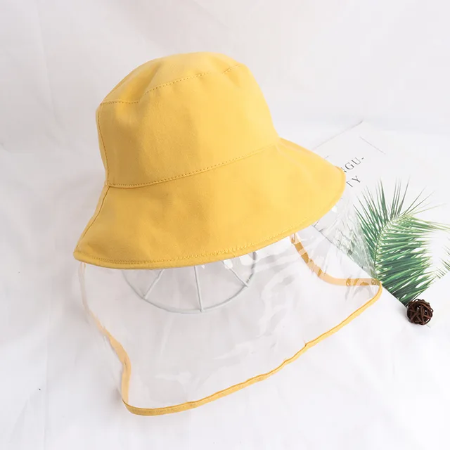 Anti fog Hats Dust Protection Bucket Hat Outdoor Travel UV Protect Hats Children Yellow - Shop at LoveMi
