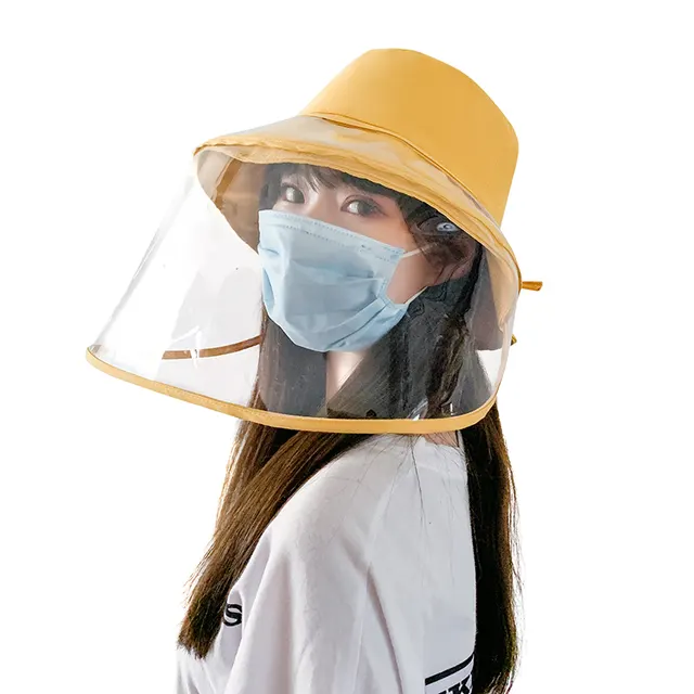 Anti fog Hats Dust Protection Bucket Hat Outdoor Travel UV Protect Hats Yellow - Shop at LoveMi