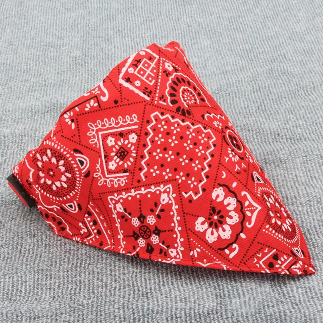 Neck Scarf Bandana Collar Neckerchief Adjustable Pet Dog Puppy Cat Pet Supplies Red - Shop at LoveMi