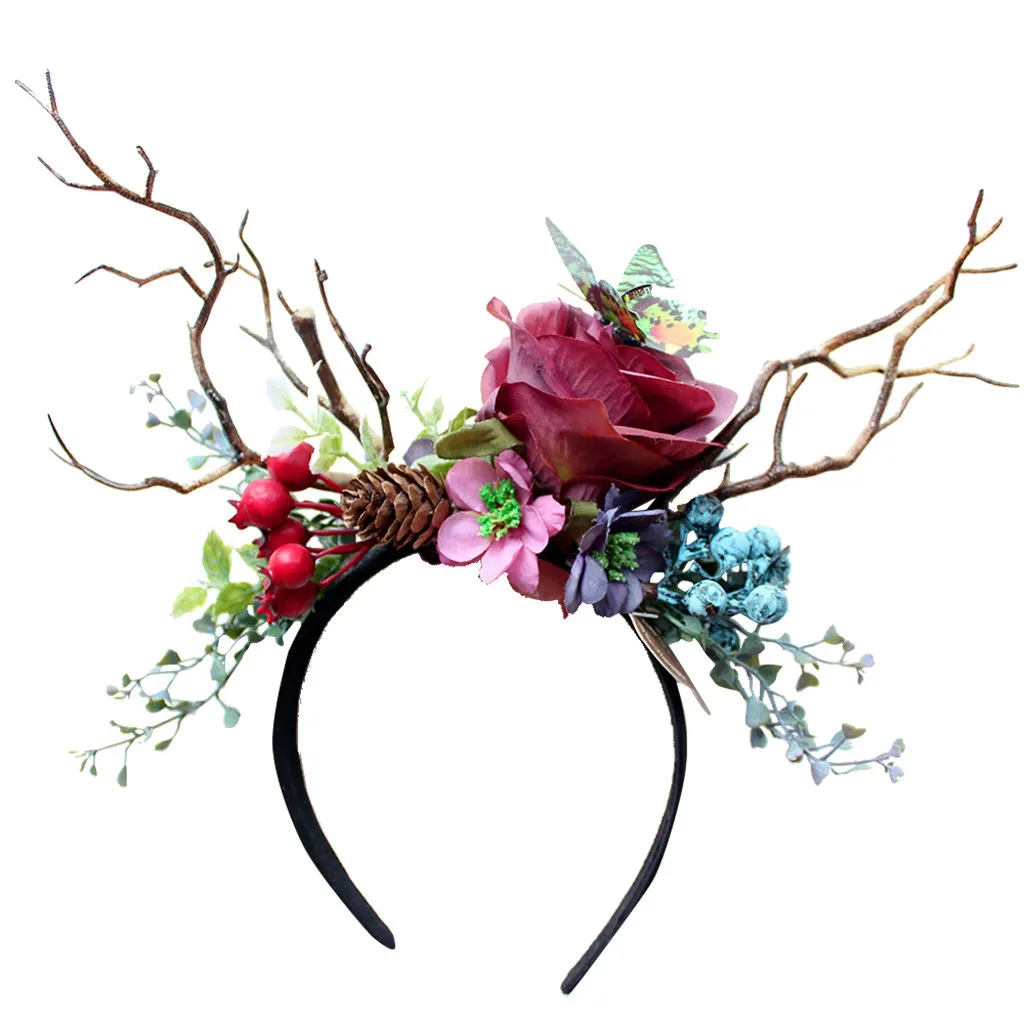 Explosive Christmas Antler Headdress - Photo Color