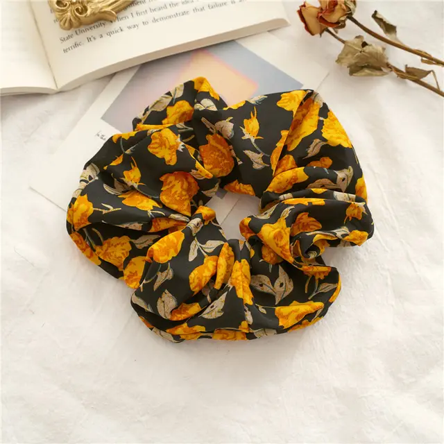 Japanese And Korean Rose Large Intestine Hair Ring Jewelry 2 Style - Shop at LoveMi