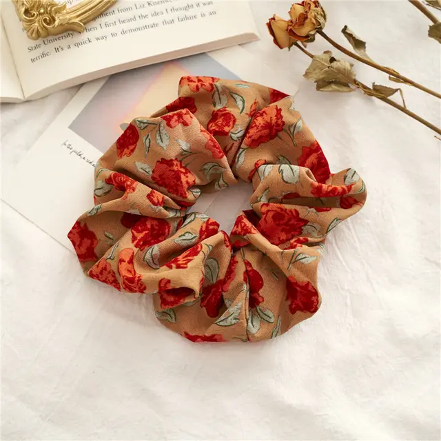 Japanese And Korean Rose Large Intestine Hair Ring Jewelry 5 Style - Shop at LoveMi