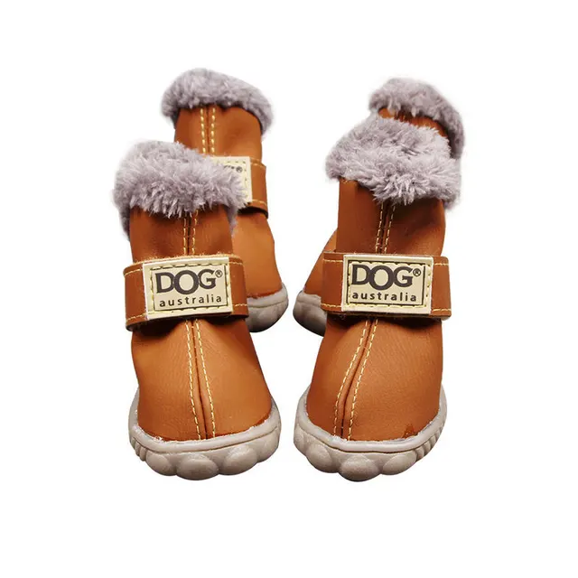 Dog Thick Snow Boots Keep Warm Teddy Autumn And Winter VIP Shoes Brown - Shop at LoveMi