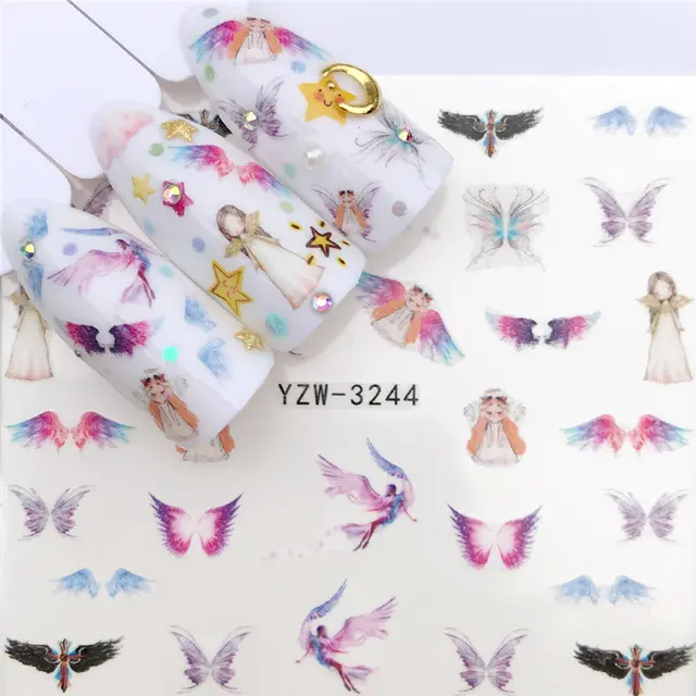 Flower hot air balloon nail art watermark sticker 44Style - Shop at LoveMi