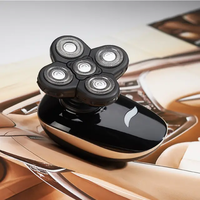 5 In 1 4D Rechargeable Bald Head Electric Shaver Black - Shop at LoveMi