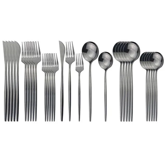 Household Stainless Steel Cutlery Cutlery Set Black - Shop at LoveMi