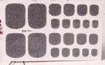 22 Nail Art Stickers Solid Color Green Onion Powder Foot Stickers - Gray