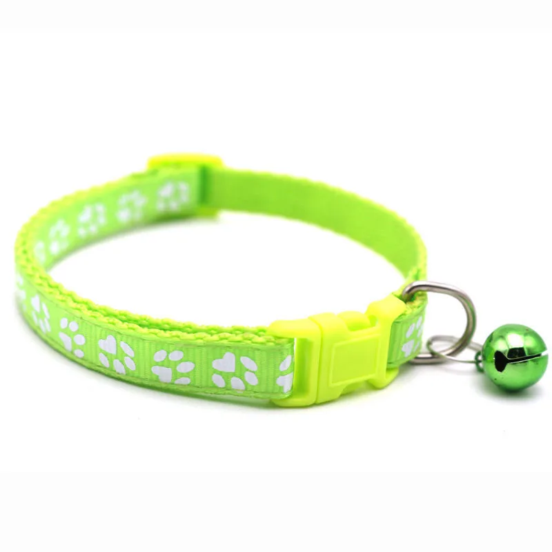 Small Dog Teddy Bell Cute Cat Anti-bite Collar - Fluorescent Green