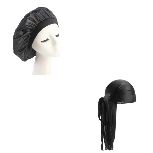 Durag & Bonnet Sleeping Set Black - Shop at LoveMi