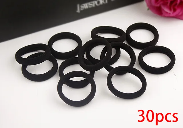 Colorful towel ring hair ring Black - Shop at LoveMi