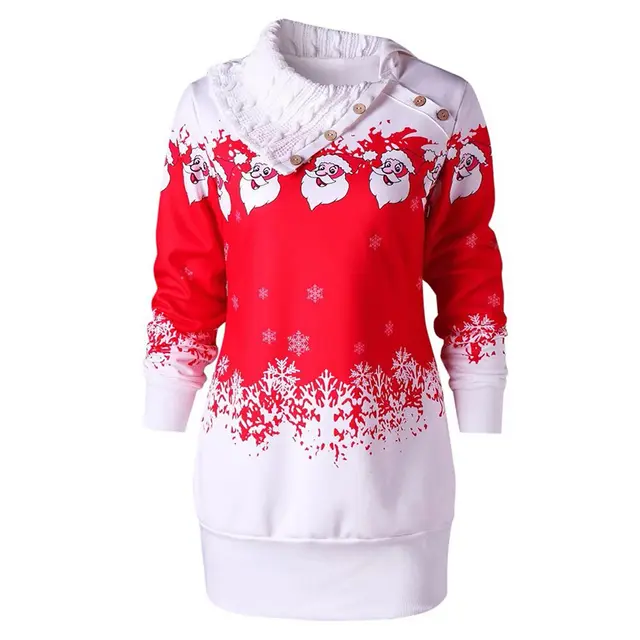 European and American Christmas Day Long Sleeve Women's Dress Red - Shop at LoveMi