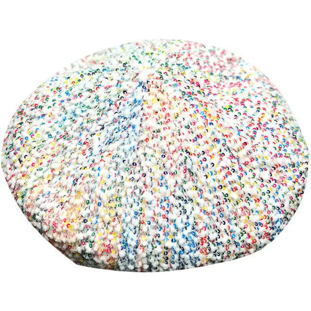 Color sequins beret women summer thin Korean hat Seven Color Sequins - Shop at LoveMi