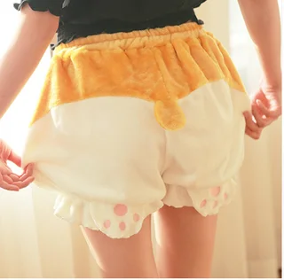 Japanese anime surrounding pumpkin pants Keji ass underwear two soft sister leggings shorts super cute - Orange - View 1