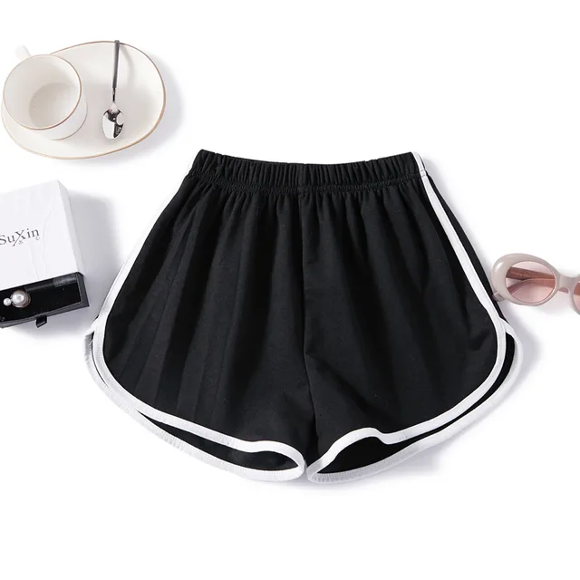 High waist three quarter pants women's sports shorts Black - Shop at LoveMi