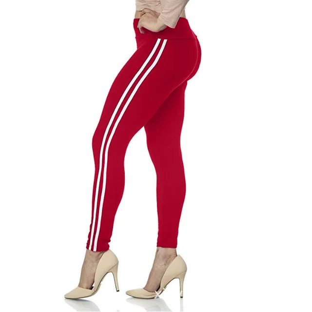 Pull high waist sports leggings - Red