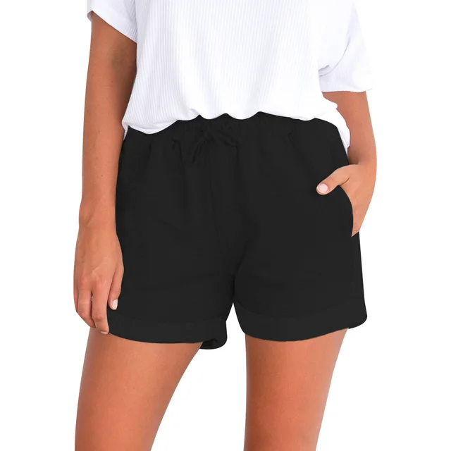 Sweater shorts straight leg casual pants Black - Shop at LoveMi