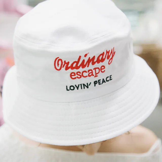 Women's summer letter embroidery hat White - Shop at LoveMi