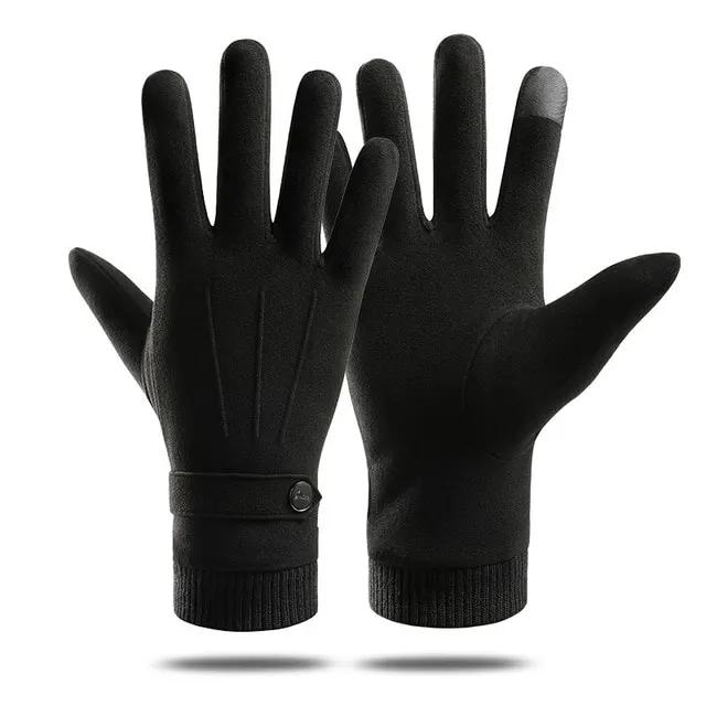 Winter Keep Warm Touch Screen Plus Velvet Inside gloves Black - Shop at LoveMi