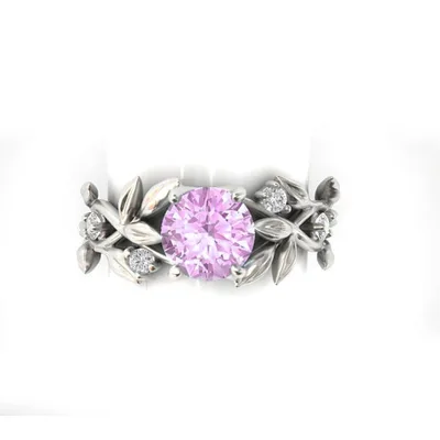 European and American fashion zircon jewelry Princess engagement ring Pink - Shop at LoveMi
