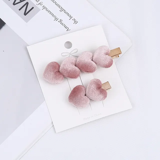 Women's Hairpin Set Cloth Art Korean Version Pink - Shop at LoveMi