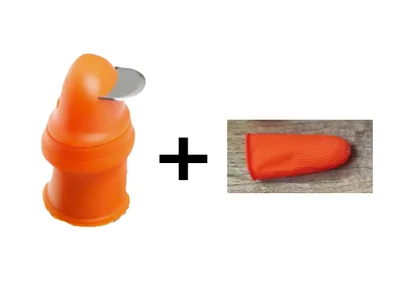 Silicone Thumb Knife Finger Protector Gears Cutting Vegetable Harvesting Knife Pinching Plant Blade Scissors Garden Gloves Angle M - Shop at LoveMi