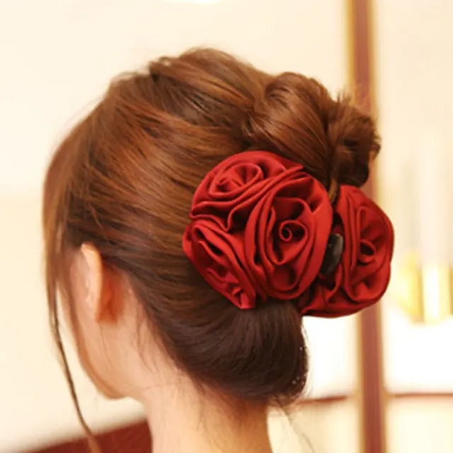 Rose flower hairpin Red - Shop at LoveMi